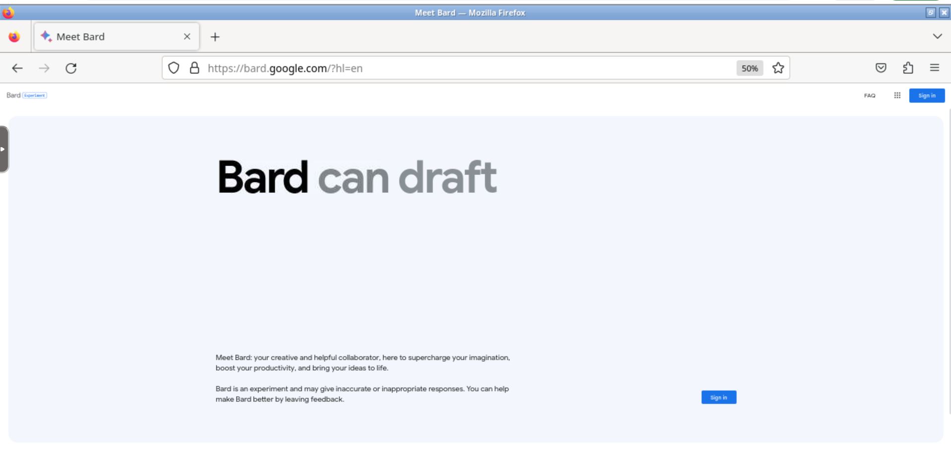 Using Bard From Firefox Container
